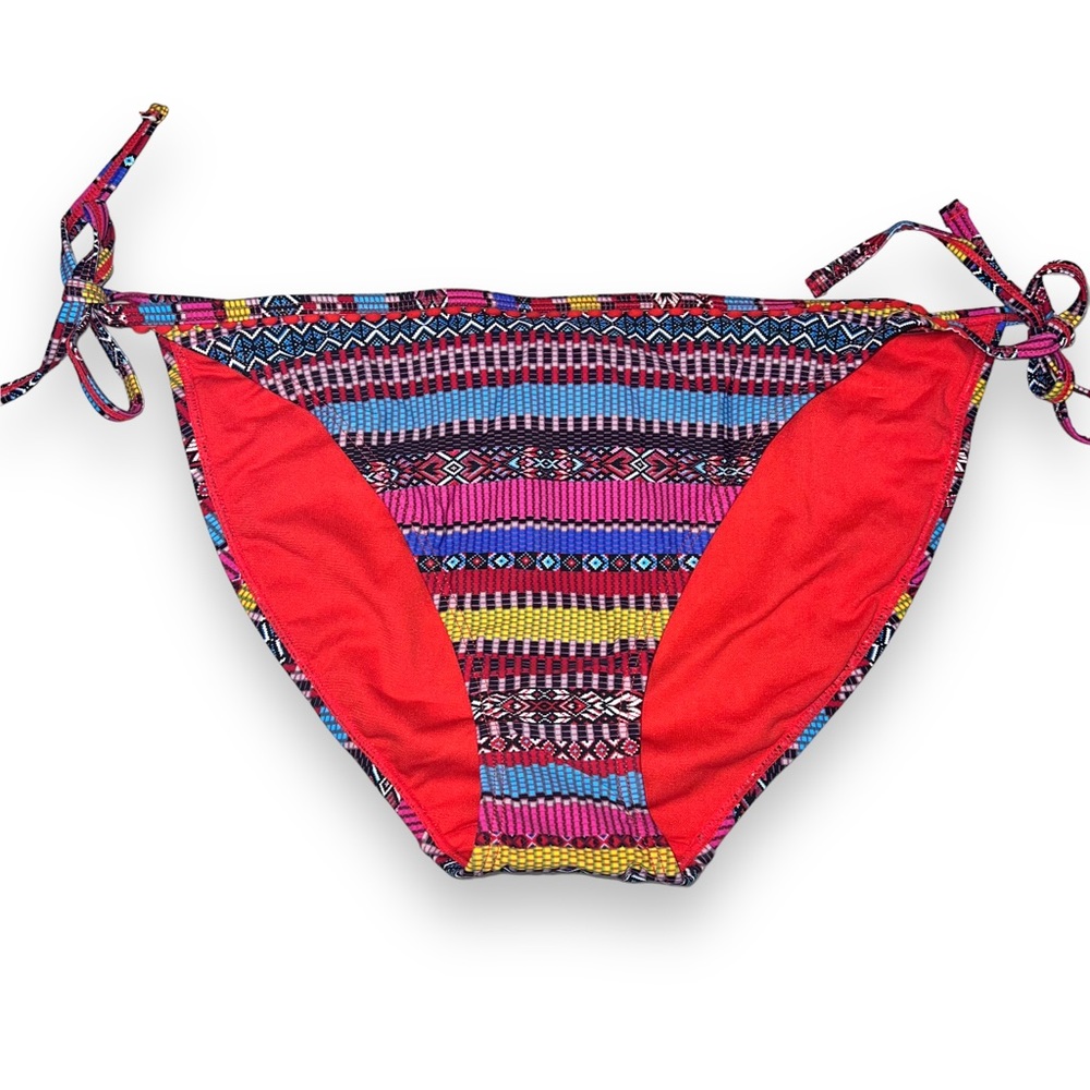 NEW Profile Modern Gottex Womens Red Geometric Bikini Bottoms Women’s Size 16